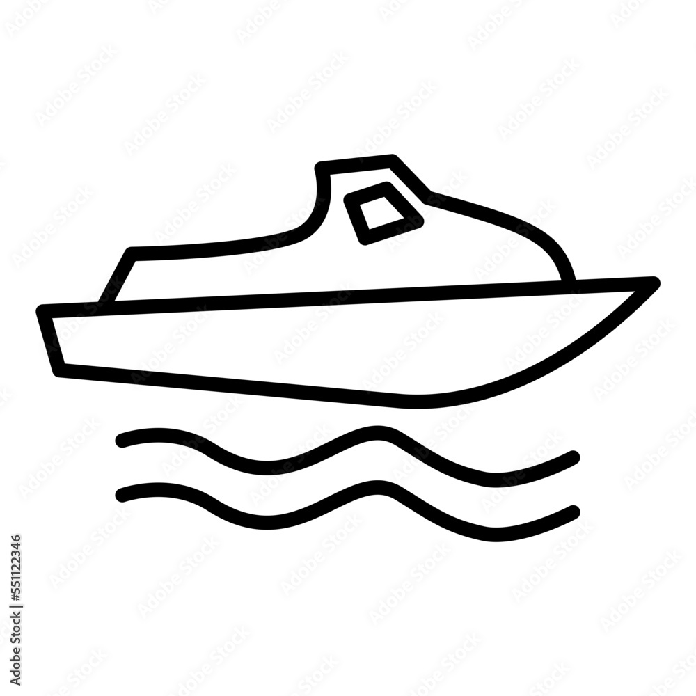 Jet Sprint Boat Racing Icon Style Jet Sprint Boat Racing Icon Style