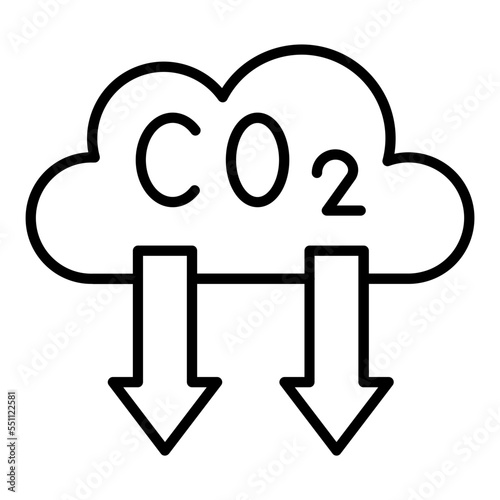 Reduce Co2 Emissions Icon Style