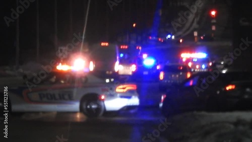 Shaky Blurred Superzoom Emergency Vehicles Law Enforcement Crime Scene photo