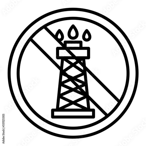 No Fossil Fuels Icon Style