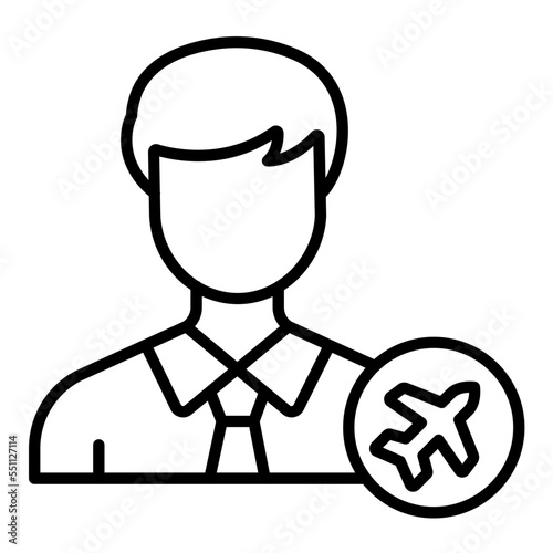 Airline Agent Icon Style