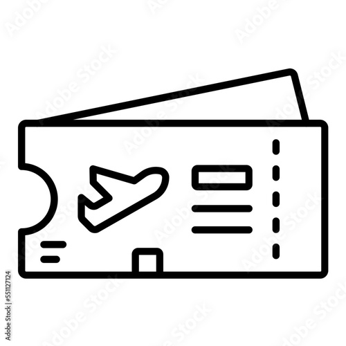 Boarding Pass Icon Style