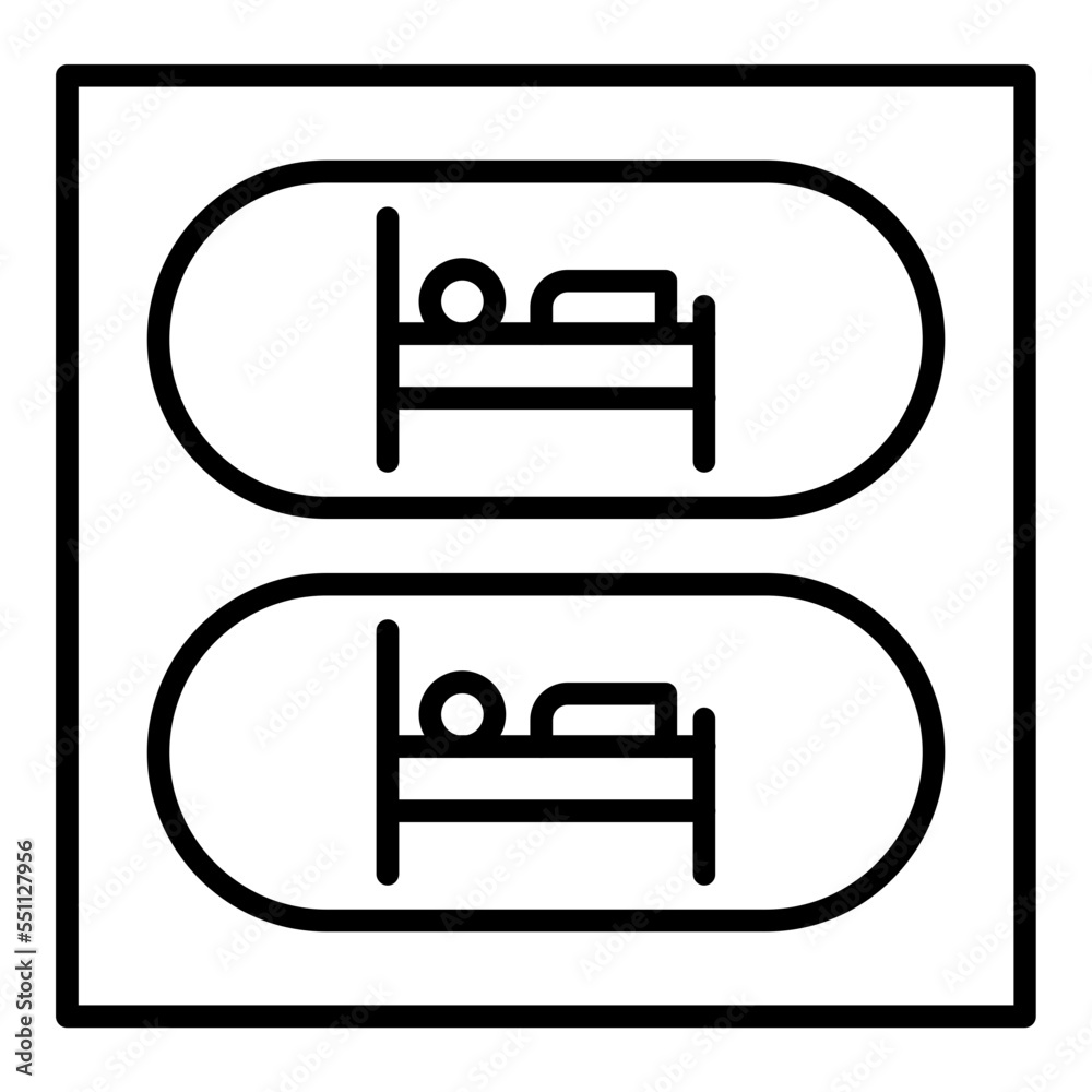 Capsule Hotel Icon Style