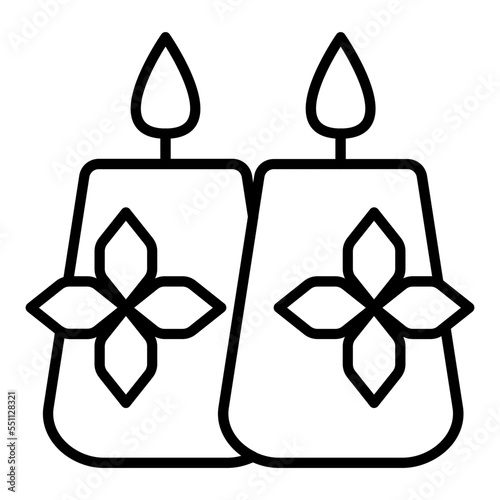 Spa Candle Icon Style