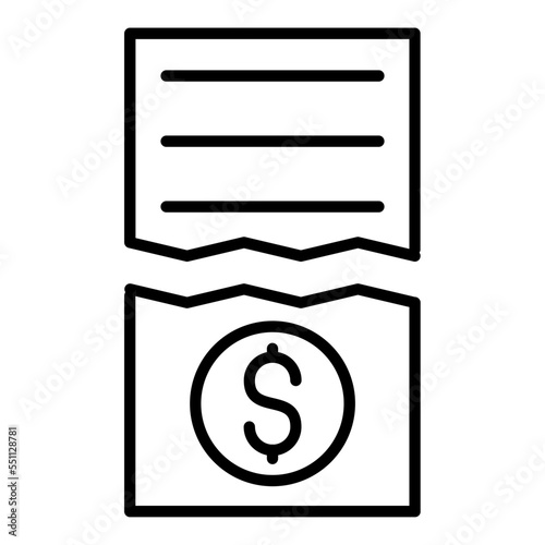 Split Bills Icon Style