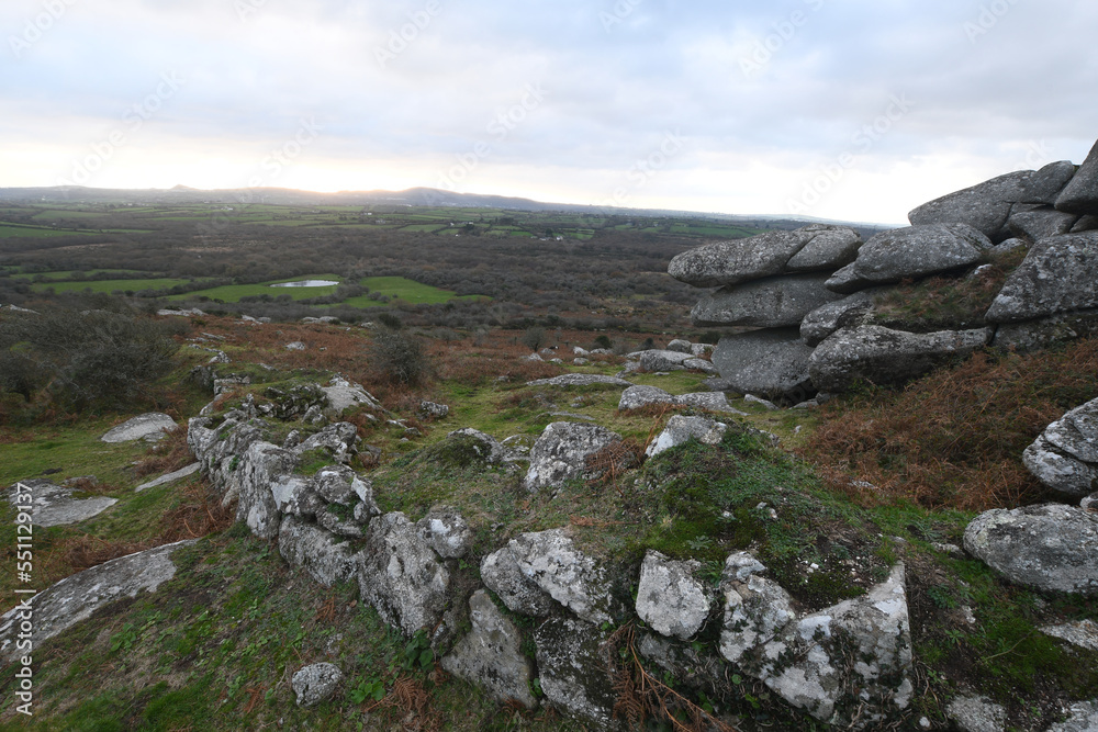 Helman Tor near St Austell Cornwall site of a Neolithic hill fort Helman Tor near St Austell Cornwall site of a Neolithic hill fort