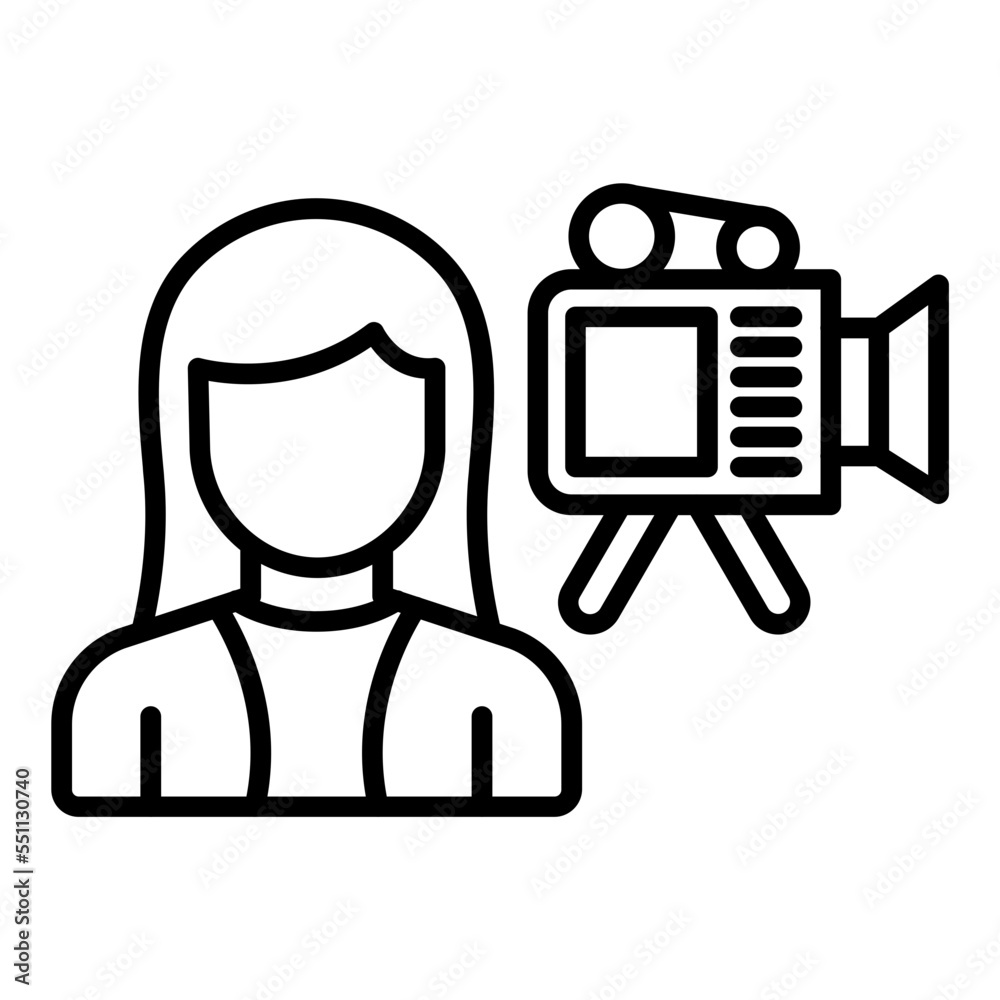 Camera Operator Male Icon Style Camera Operator Male Icon Style