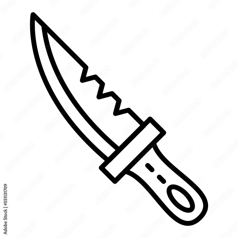 Fototapeta premium Diving Knife Icon Style