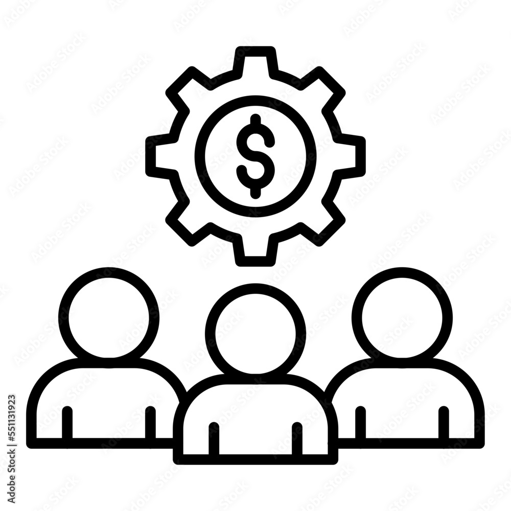Business Team Icon Style Business Team Icon Style