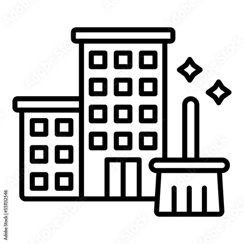 Hotel Cleaning Icon Style