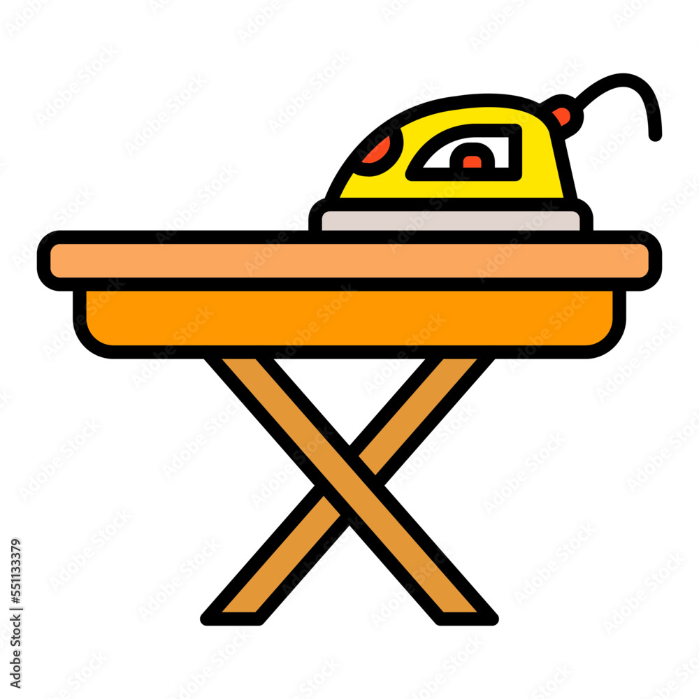 Ironing Filled Line Icon Ironing Filled Line Icon
