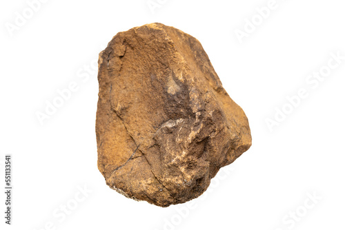 brown stone on a white isolated background