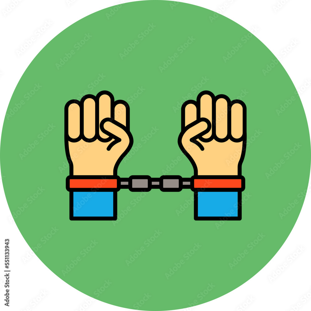 Slavery Multicolor Circle Filled Line Icon Slavery Multicolor Circle Filled Line Icon