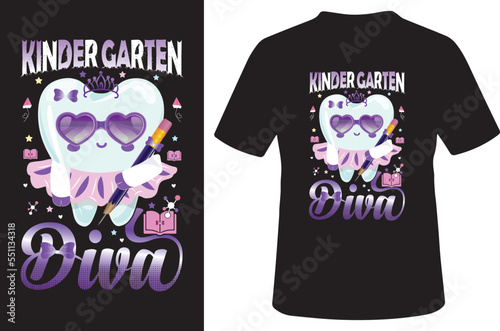 Kindergarten Diva Girls First Day Of Kindergarten Shirts