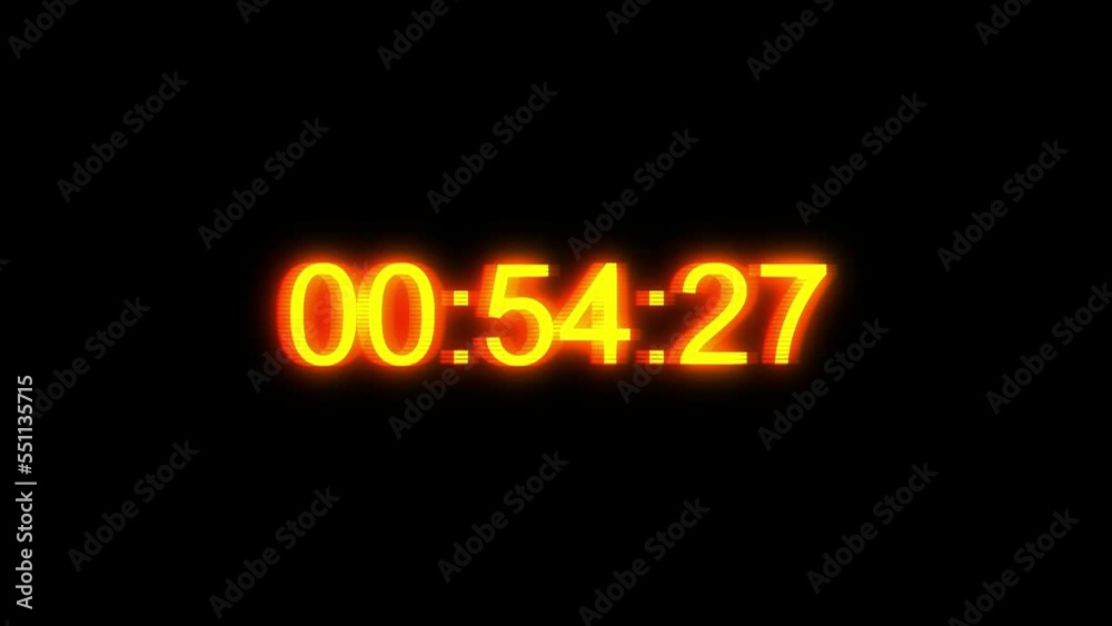 Glitch Timecode. Hologram digits on black background. Orange timecode. Timecode countdown glitch malfunction real time. Glitch Timecode. Hologram digits on black background. Orange timecode. Timecode countdown glitch malfunction real time.