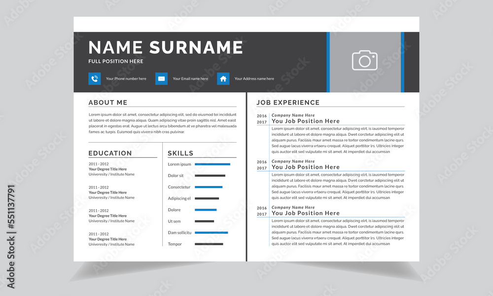 Resume Cv Templates Layout Design with Black and White Modern Jobs applications Resumes Resume Cv Templates Layout Design with Black and White Modern Jobs applications Resumes