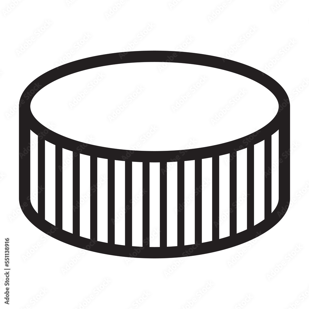 Hockey puck. Sport vector icon.