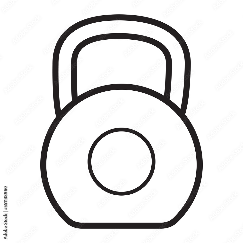 Kettlebell projectile. Sport vector icon. Kettlebell projectile. Sport vector icon.