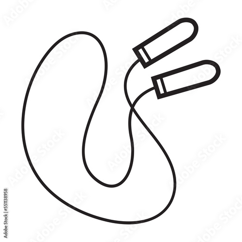  Jumping rope. Sport vector icon.