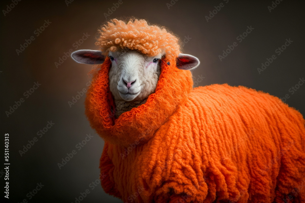 Fototapeta premium orange coat sheep