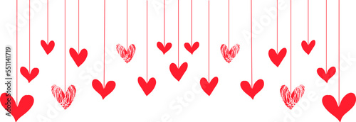 Hanging Love Hearts Decorative
