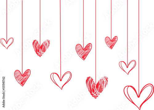 Hanging Love Hearts Decorative