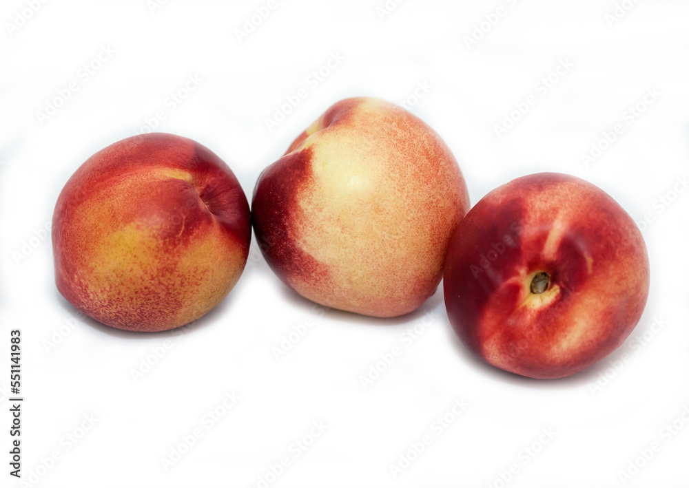 Peaches isolated on white Peaches isolated on white
