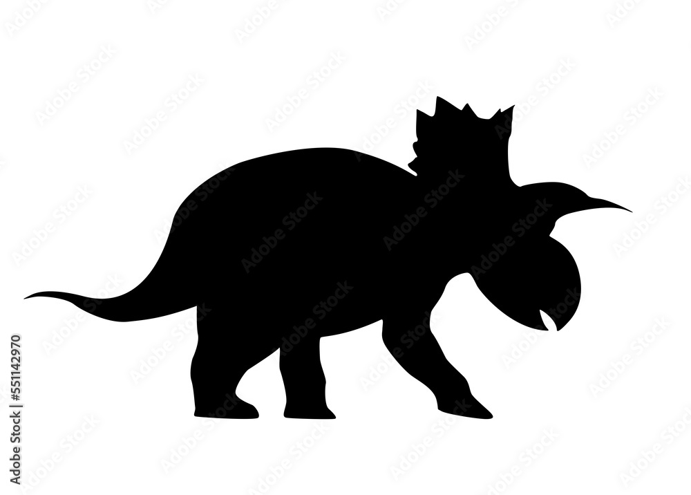 Obraz premium silhouette of a dinosaur on a white background