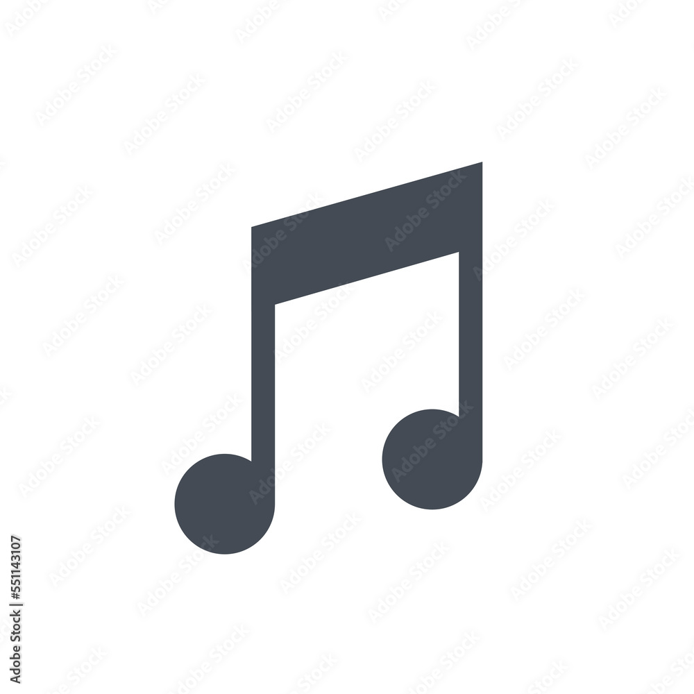 Music fill icon isolated on white background. Music notes icon pictogram vector Music fill icon isolated on white background. Music notes icon pictogram vector