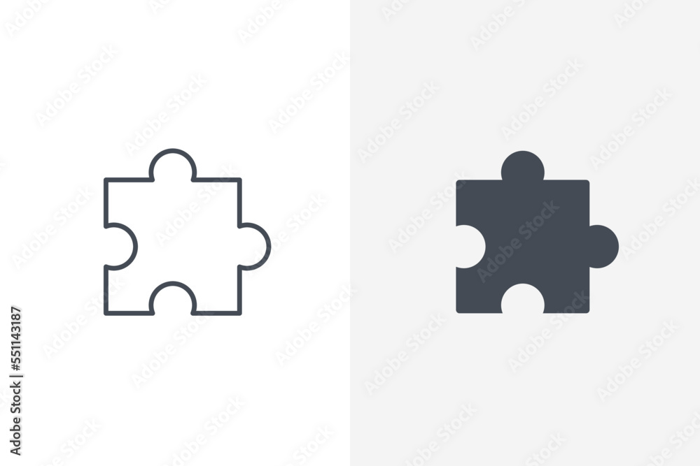 Piece, puzzle icon set vector. Piece icon bundle isolated on white background Piece, puzzle icon set vector. Piece icon bundle isolated on white background