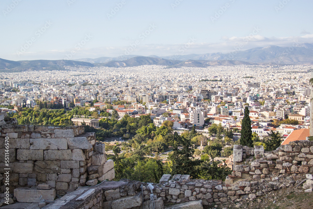 Naklejka premium Beautiful view of Athens landscape, Greece