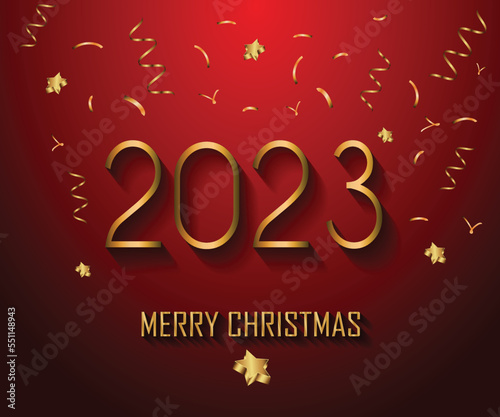 2023 Merry Christmas background.