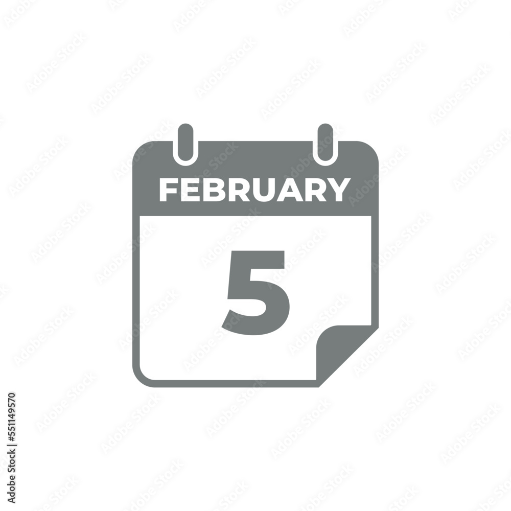 February Calendar Icon Vector Template February Calendar Icon Vector Template