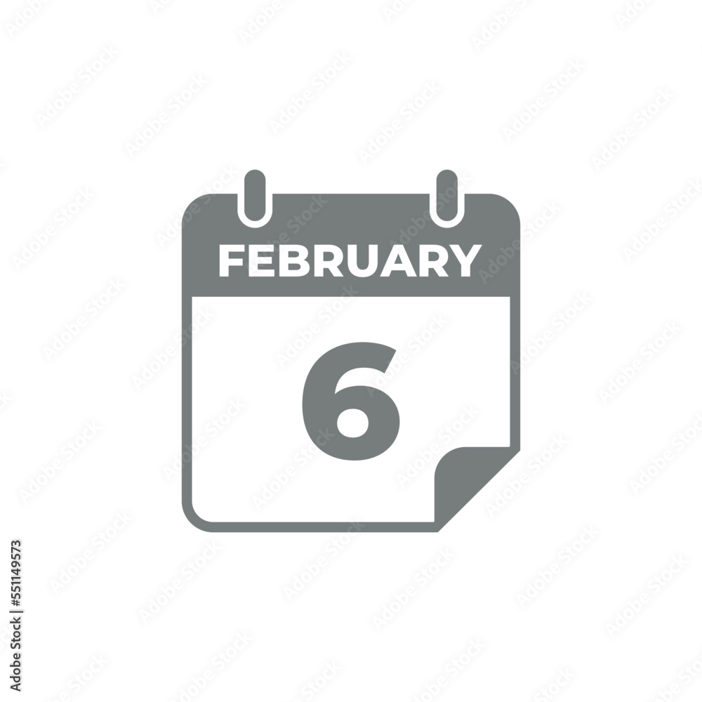 February Calendar Icon Vector Template February Calendar Icon Vector Template
