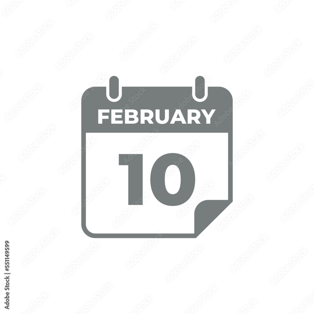 February Calendar Icon Vector Template February Calendar Icon Vector Template