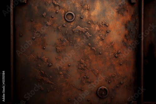 Rusty old iron wall texture background illustration