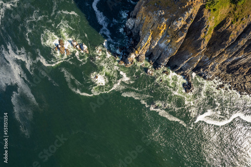 aerial view of the coast 