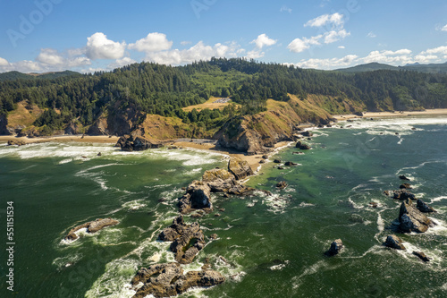aerial view of the coast 