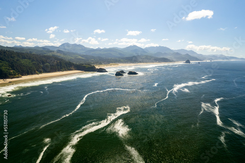 aerial view of the coast 