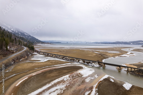 winter landscape with river