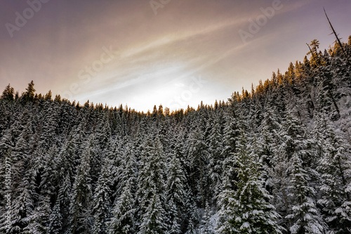 sunset in the mountains 