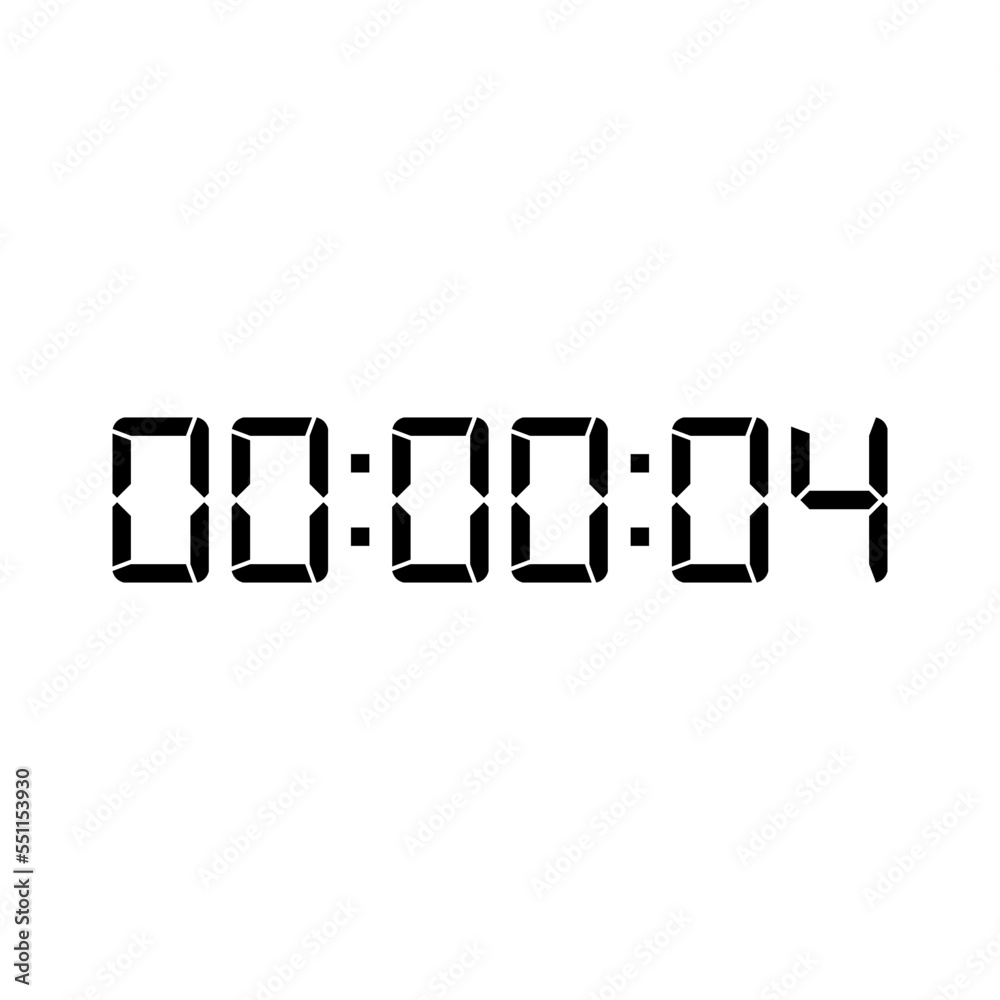 Digital clock icon vector design illustration. Digital clock icon vector design illustration.