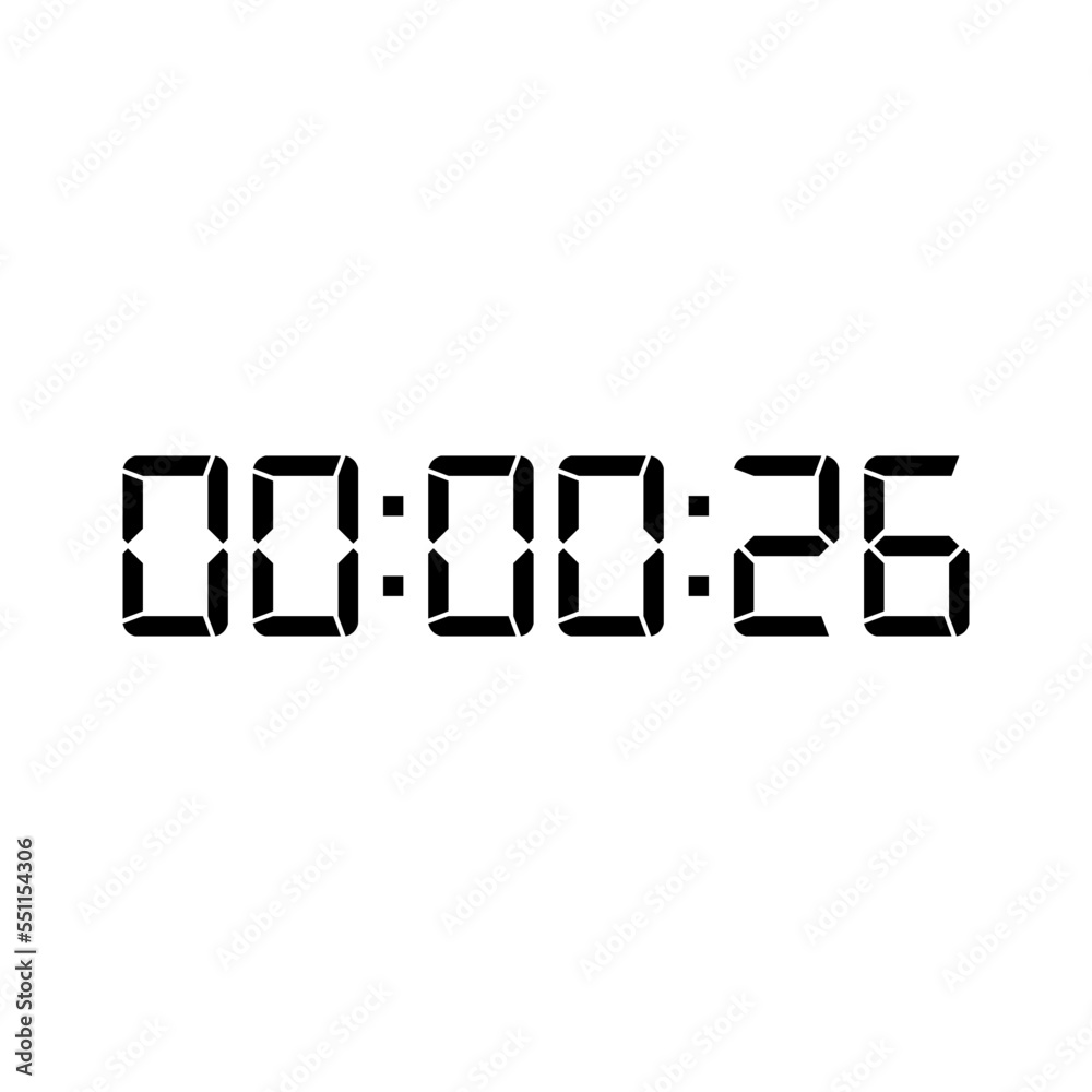 Digital clock icon vector design illustration.