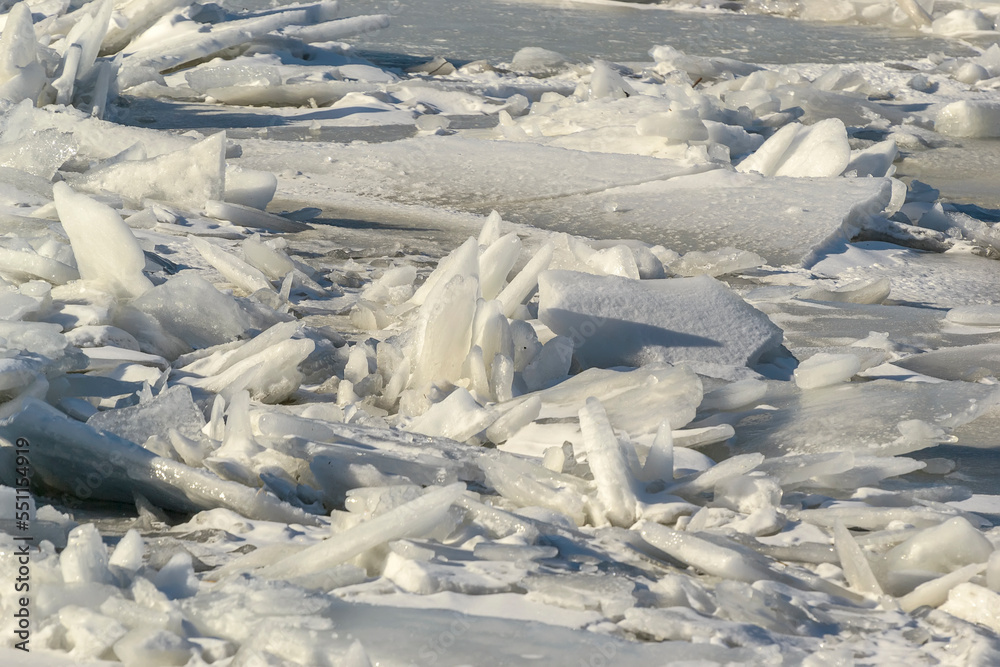 Ice on the Neva River in January. Ice on the Neva River in January.