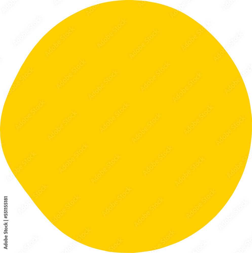 Yellow abstract simple circle shape png