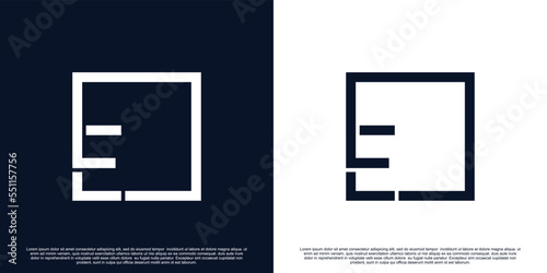 Creative initial letter E logo design with unique concept Premium Vector Part 2