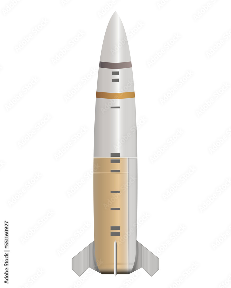 ATACMS in realistic style. Ballistic missile. Military rocket. Colorful PNG illustration. ATACMS in realistic style. Ballistic missile. Military rocket. Colorful PNG illustration.