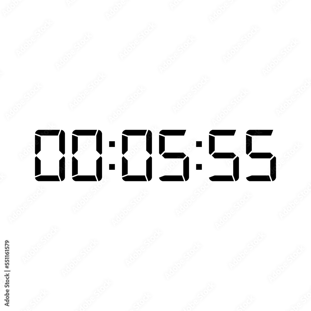 Digital clock icon vector design illustration. Digital clock icon vector design illustration.