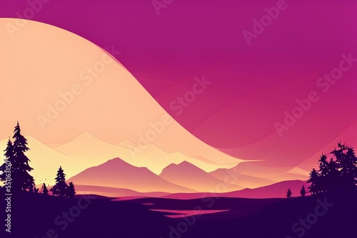 landscape with mountains © LikotoArtworks