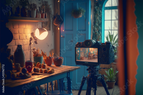 shooting in a cosy kitchen